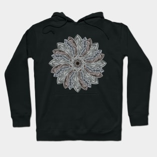 Taco Shell Mandala - black & white version Hoodie